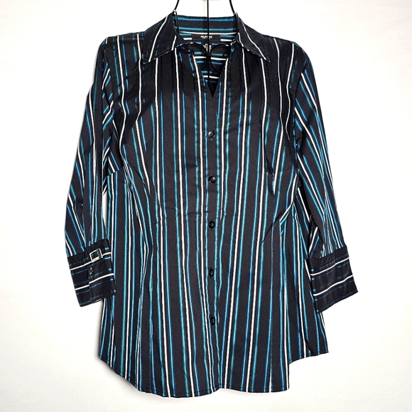 Alfani Petite 3/4 sleeve button up top size Petite 14 - Picture 1 of 8